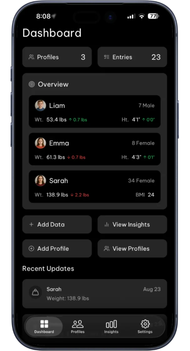 Elegant dark mode interface